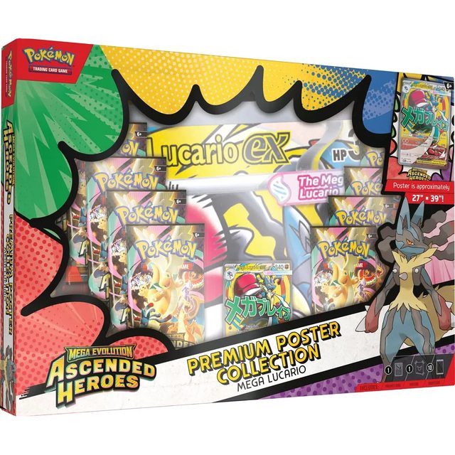 Mega Evolution – Ascended Heroes – Poster Collection  – [MEGA LUCARIO] Ingles [PREVENTA] foto 1
