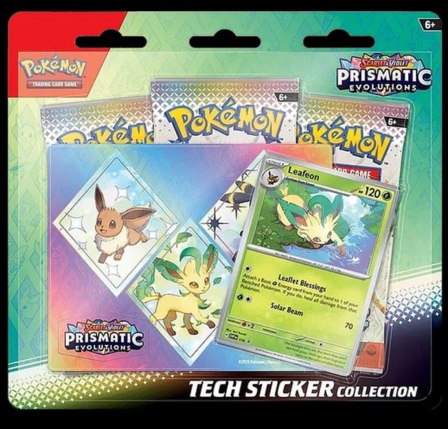 Scarlet & Violet – Prismatic Evolution – Leafeon - Tech Sticker Collection – Ingles foto 1